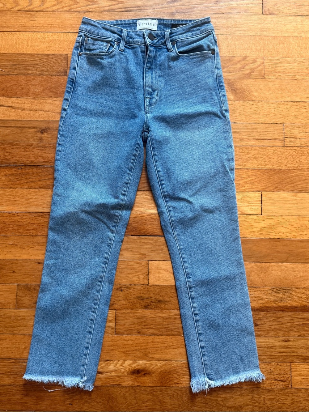 PS Parker Smith Denim Jeans Raw Edge Frayed Ankle Size 27‎